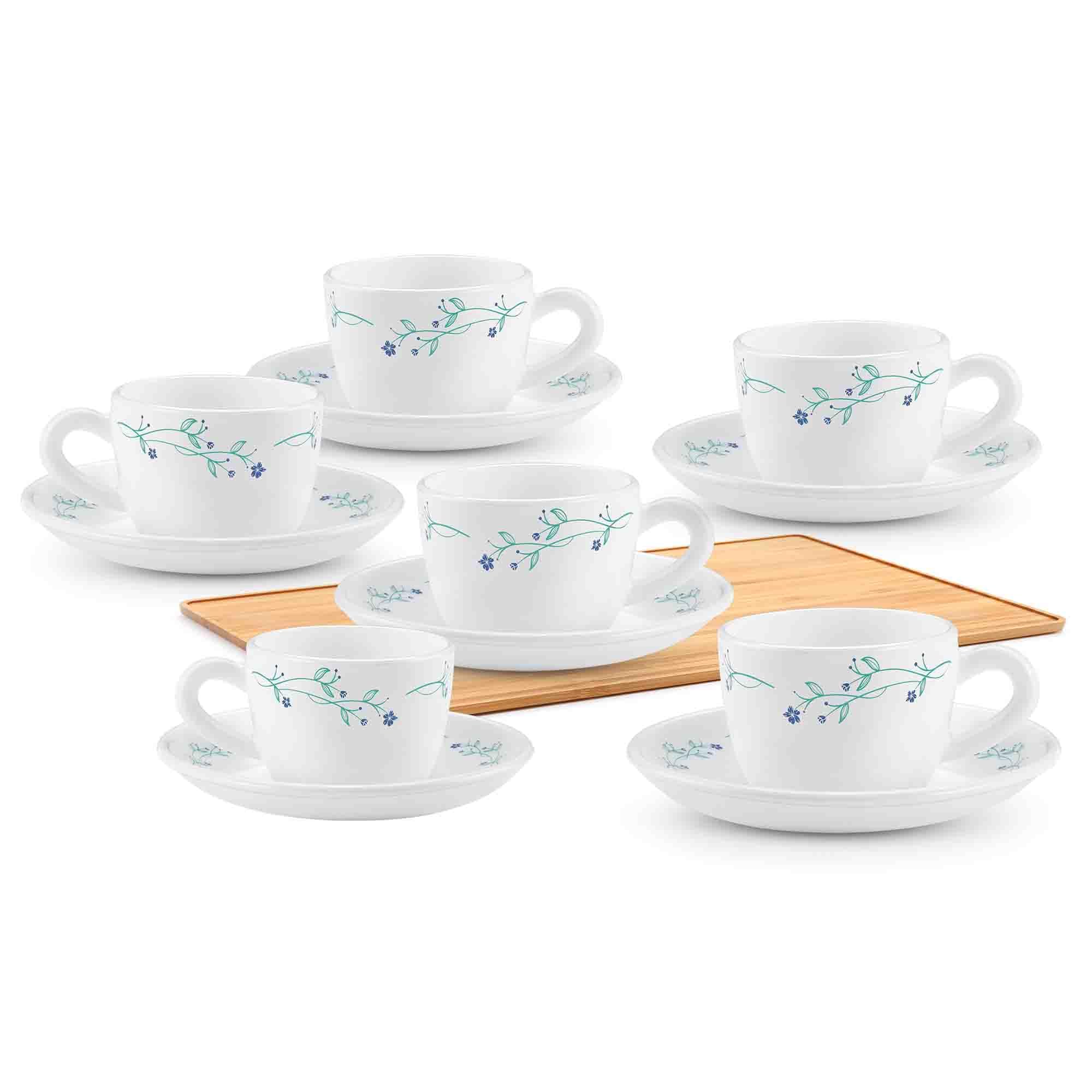 Treo By Milton Opalware Ophelia 13 Murel Cup & Saucer Set